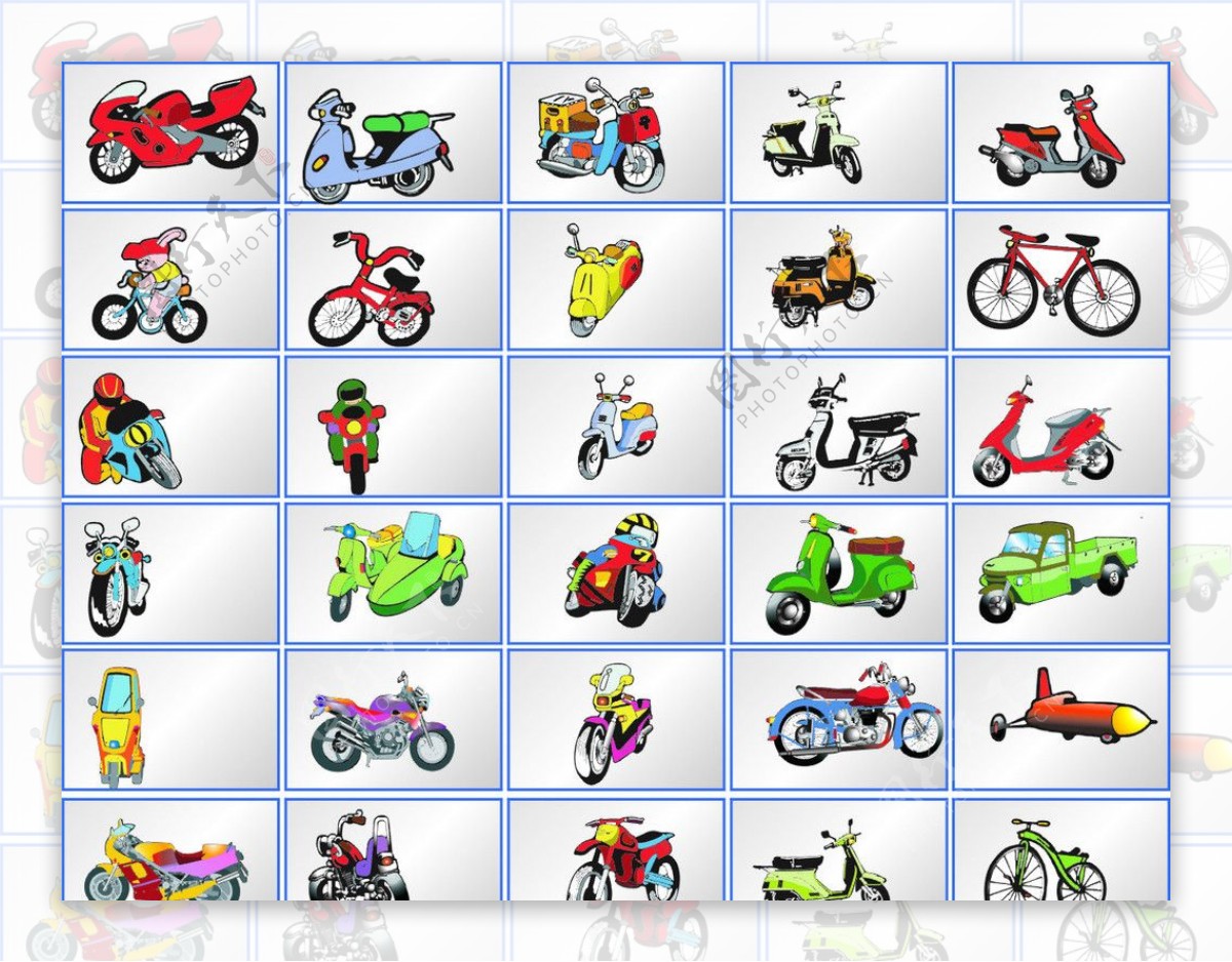 摩托车自行车系列一图片