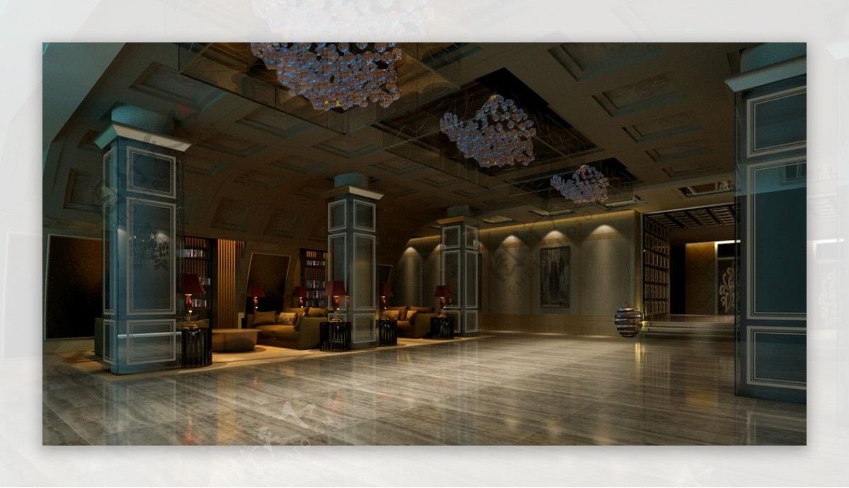 酒店大堂室内设计效果图图片