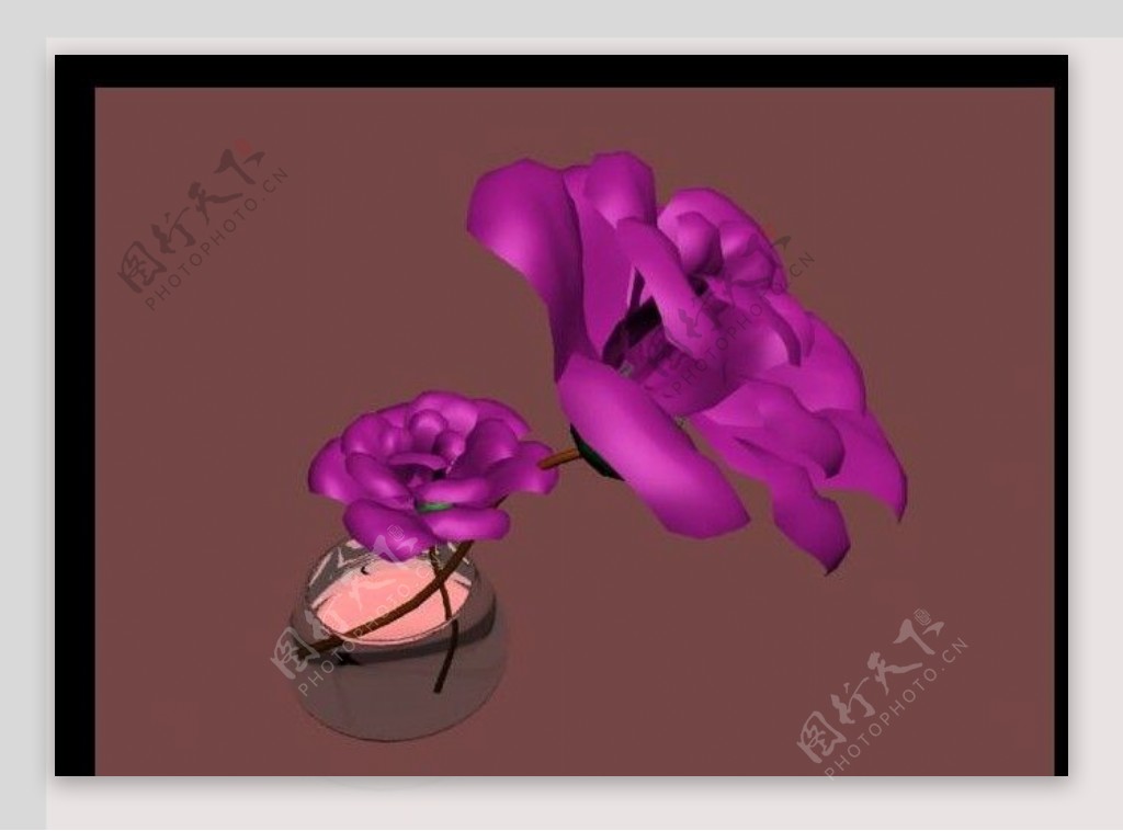 玫瑰花3D模型源文件图片