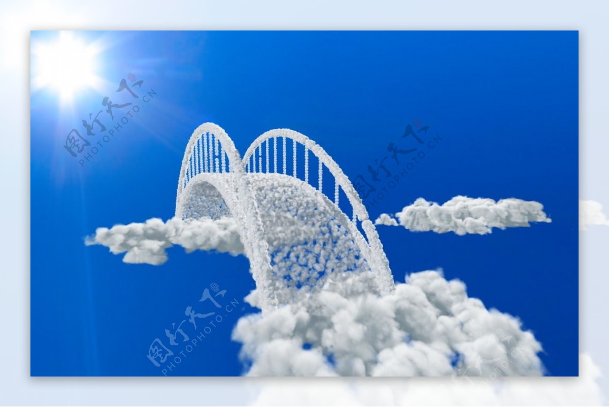 白云拱桥图片
