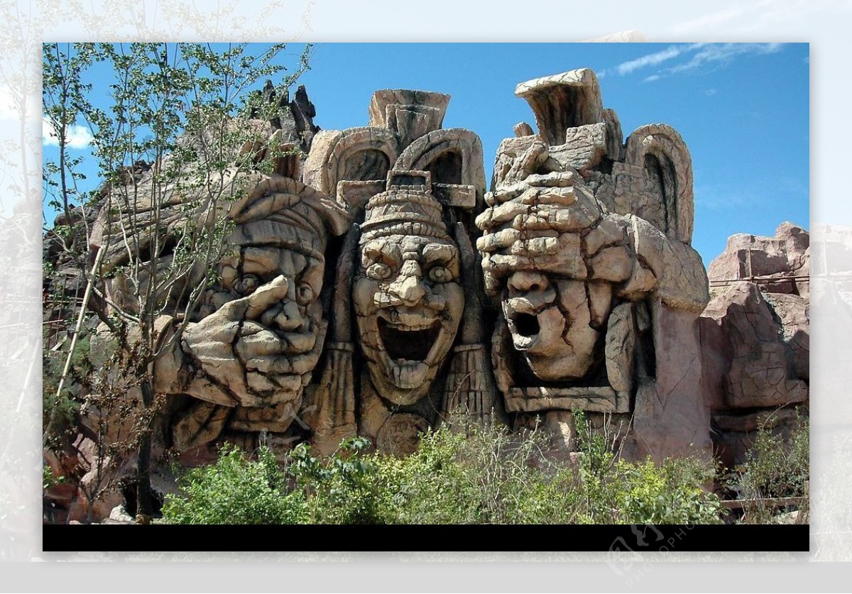 失落玛雅主题区雕塑图片