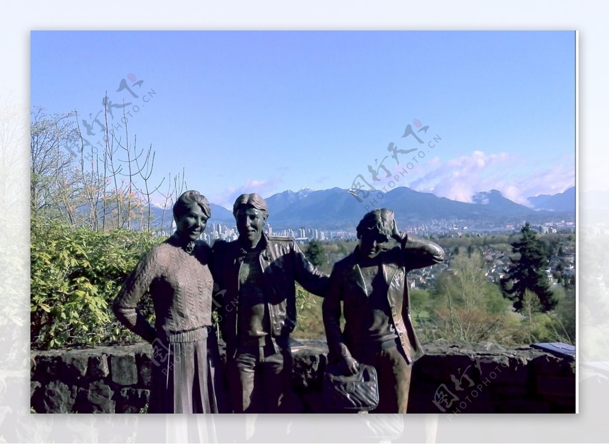 温哥华女皇公园雕塑图片