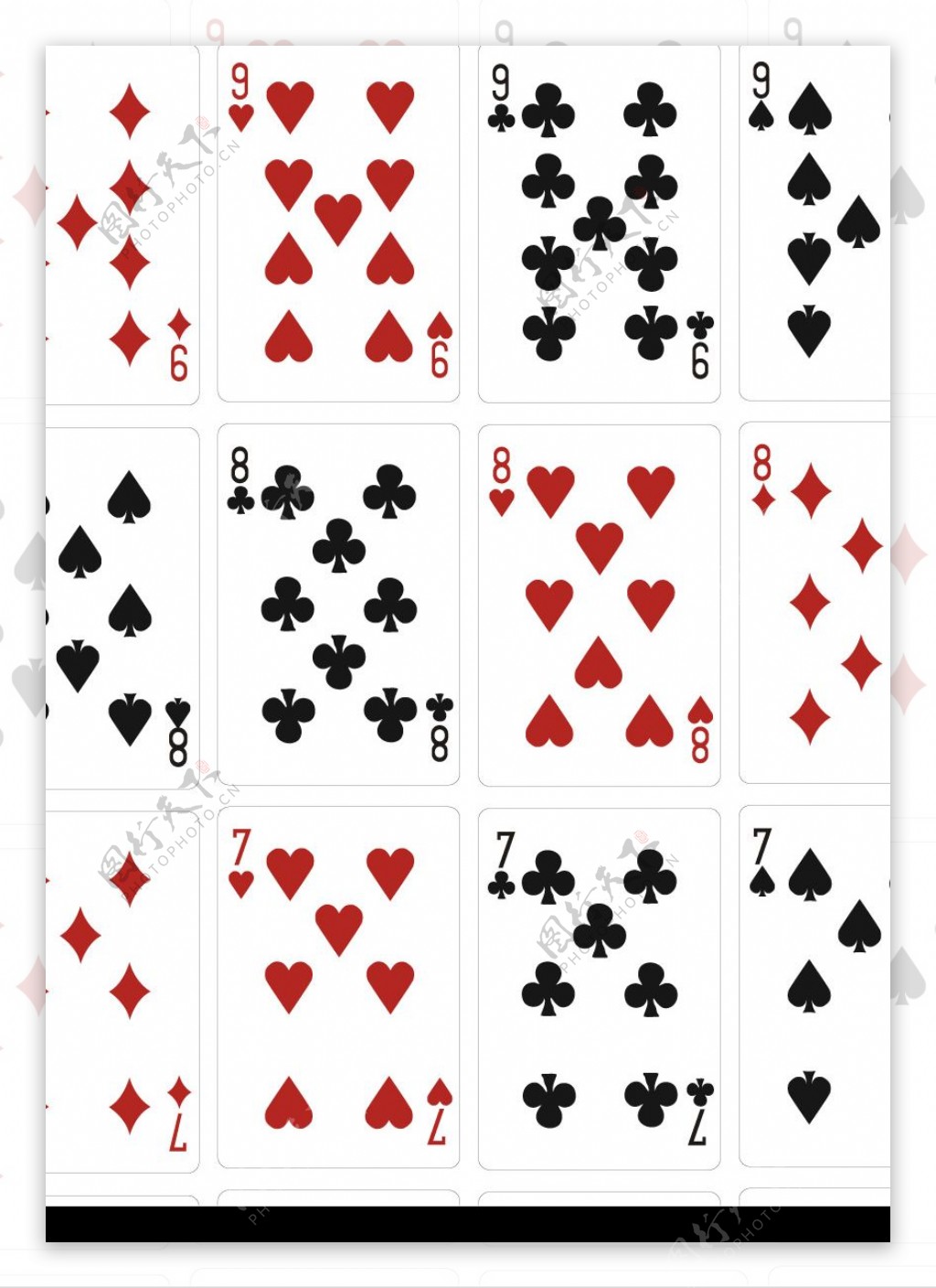 扑克牌矢量素材图片