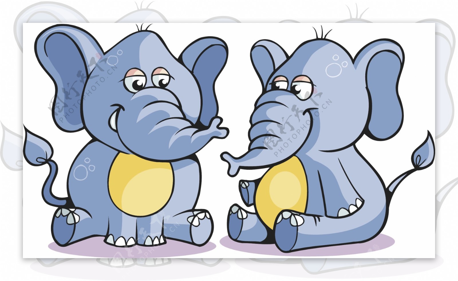 可爱大象卡通形象图片