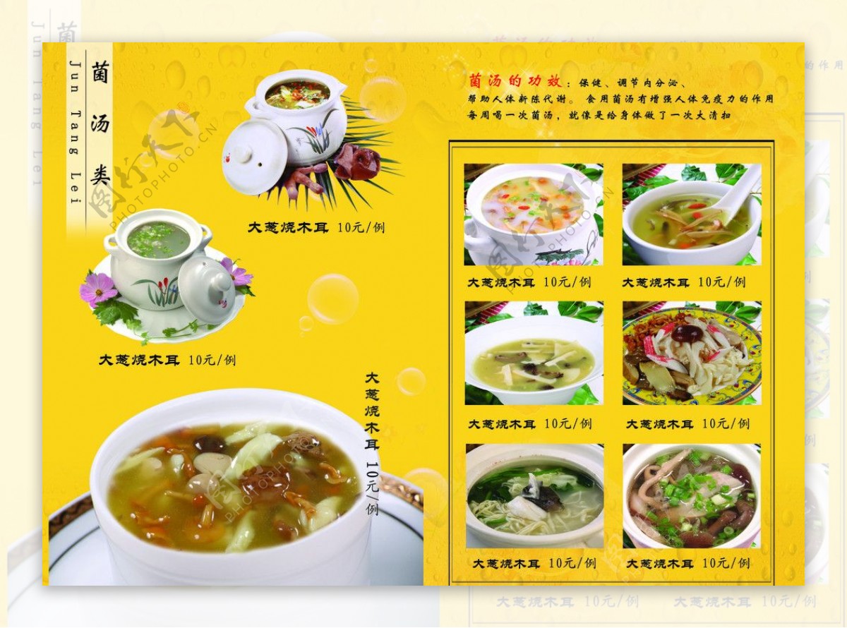 菌汤菜谱模板图片