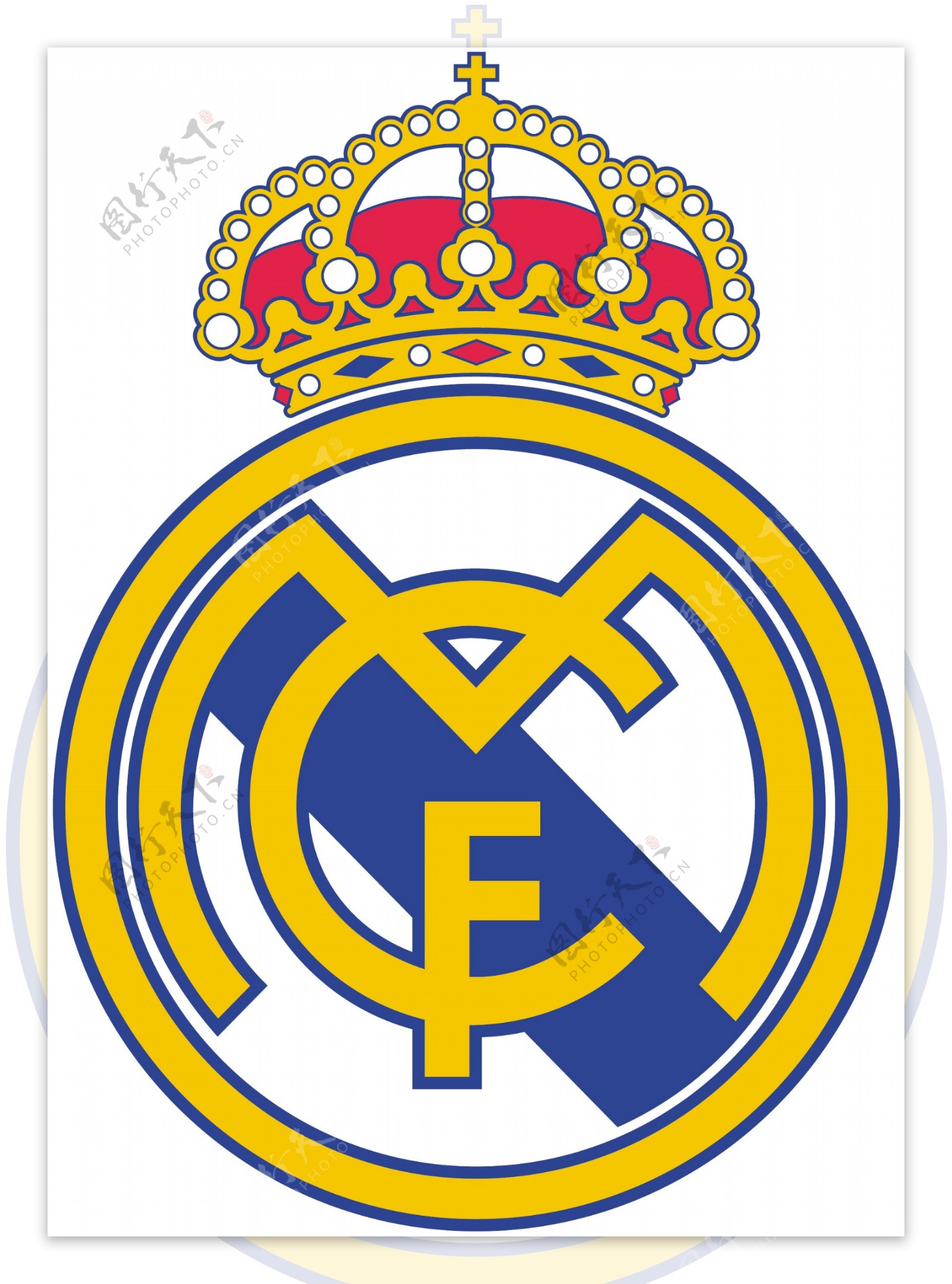 皇家马德里足球俱乐部标志矢量图图片