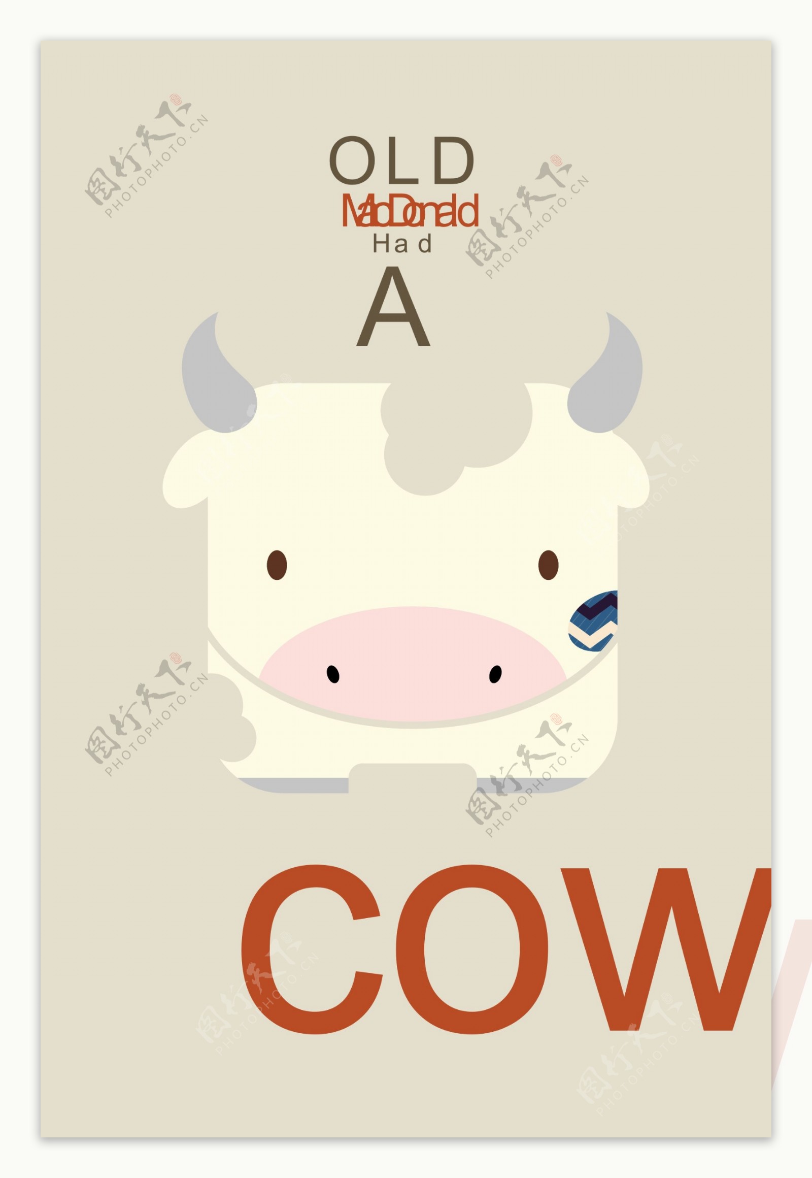 奶牛卡通动物图片