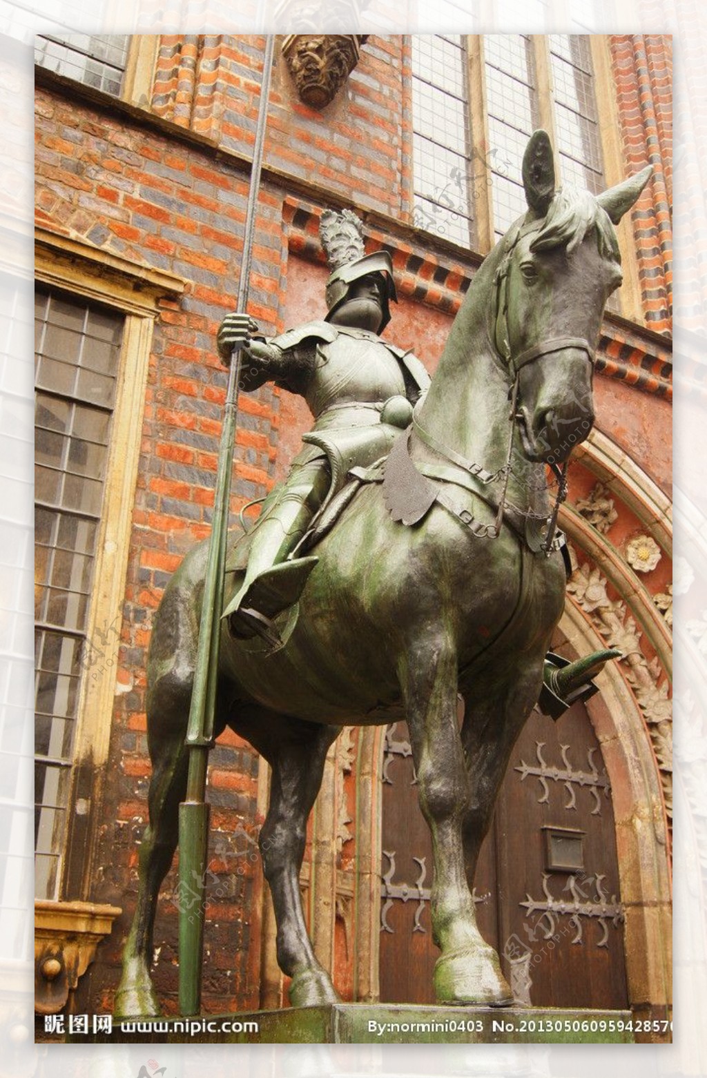 骑士雕塑图片