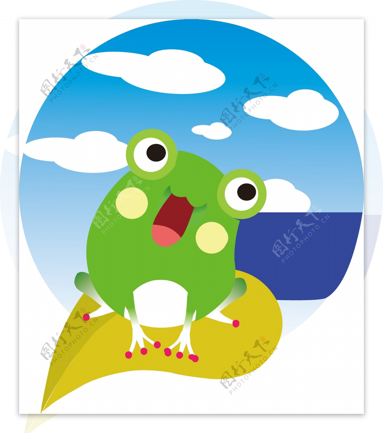 可愛的小青蛙卡通人物, 樂趣, 吉祥物, 飛躍向量圖案素材免費下載，PNG，EPS和AI素材下載 - Pngtree