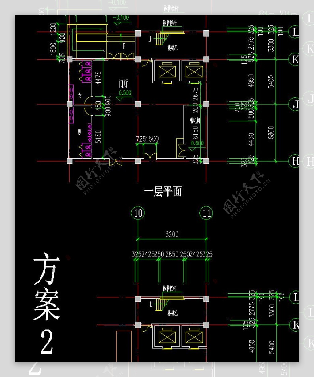 停车库门厅调整方案图片