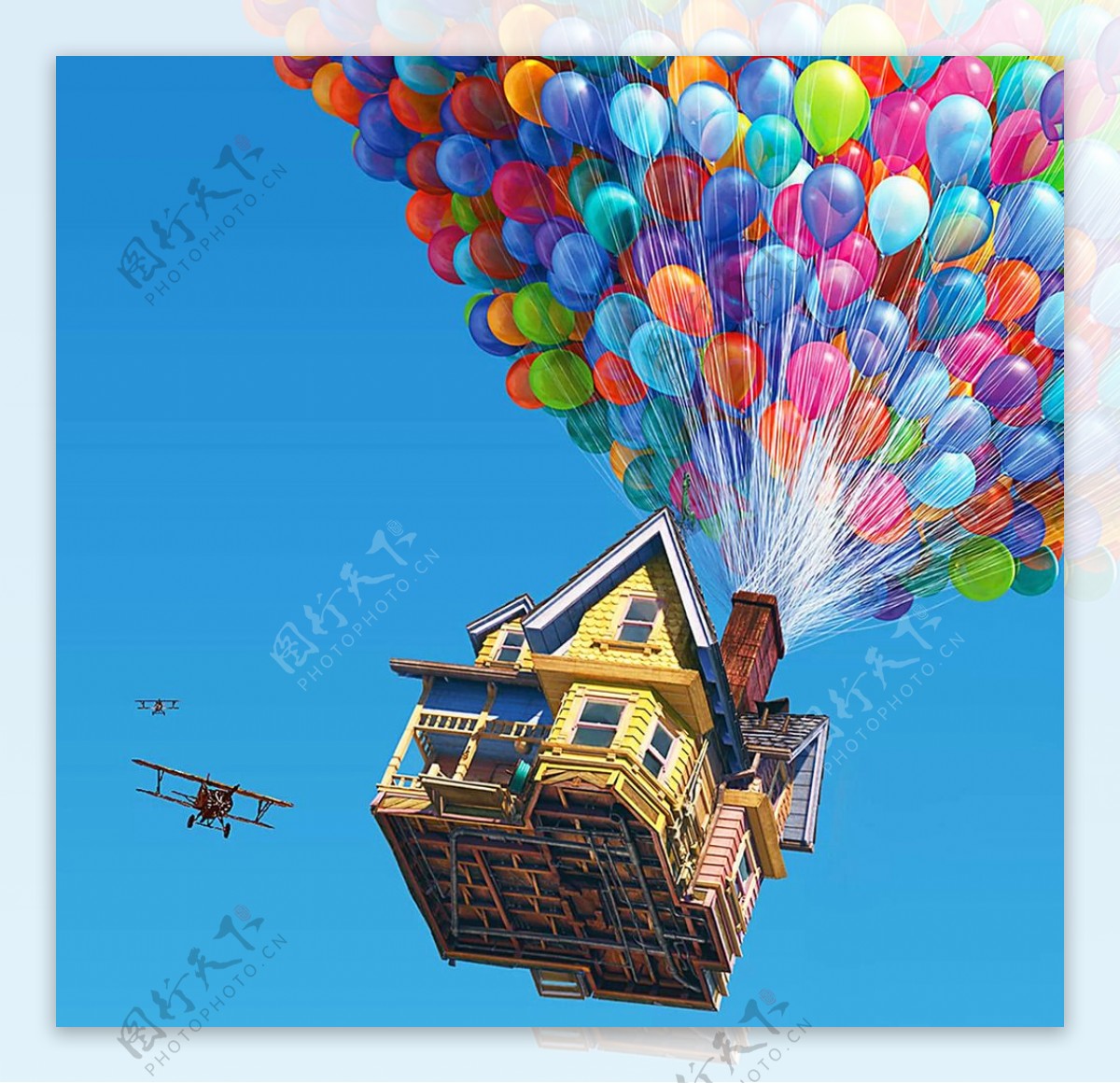 气球房子图片