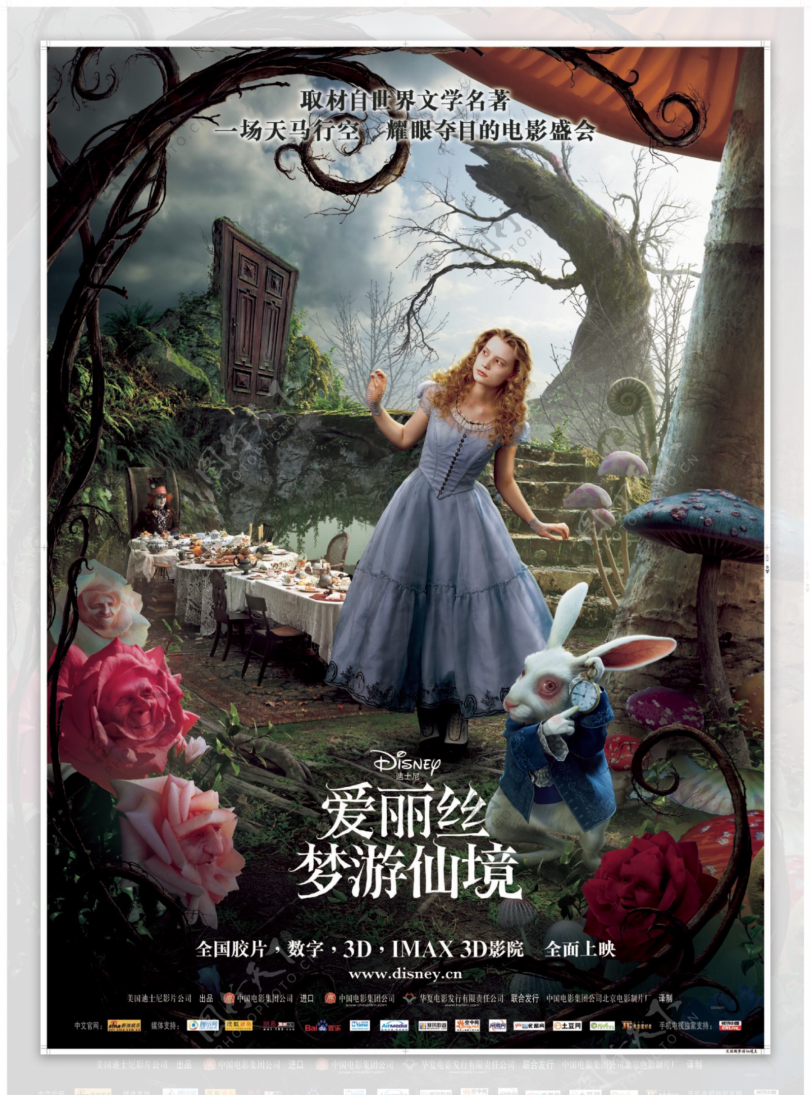 爱丽丝梦游仙境中文海报图片