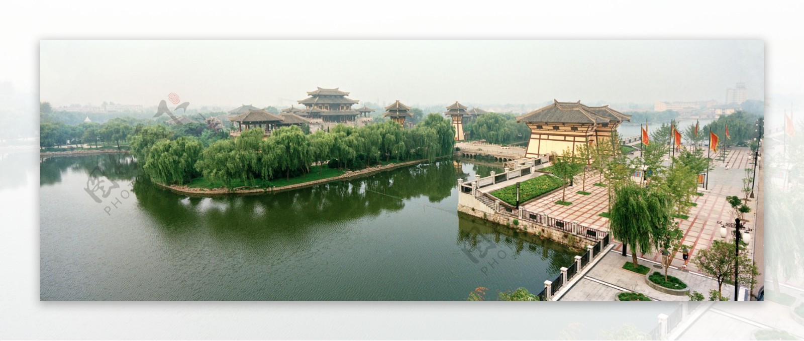 沛县汉城景区全景图图片