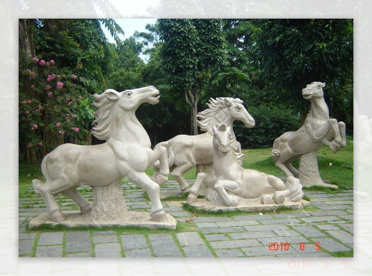 马雕像图片