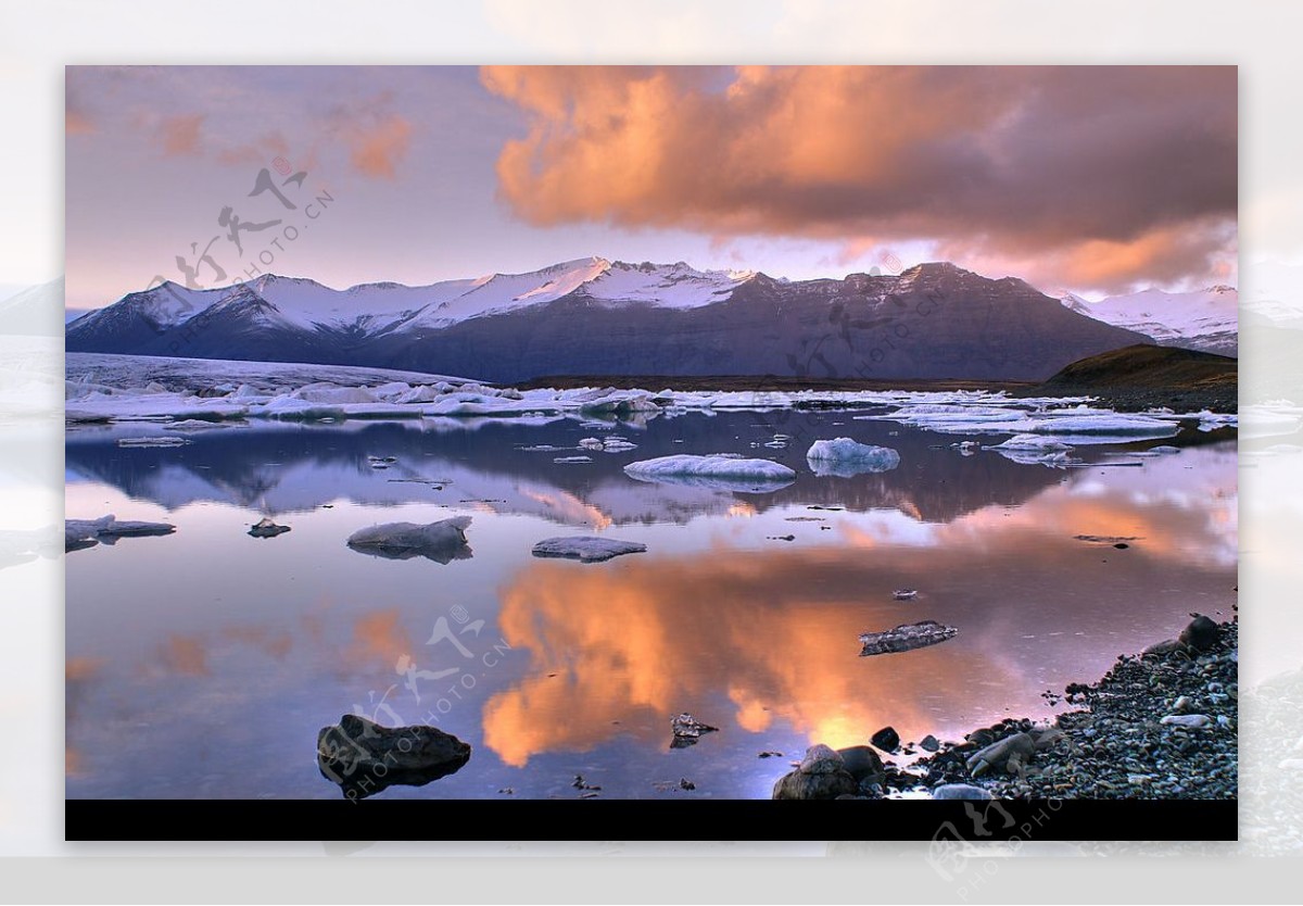 冰河湖图片