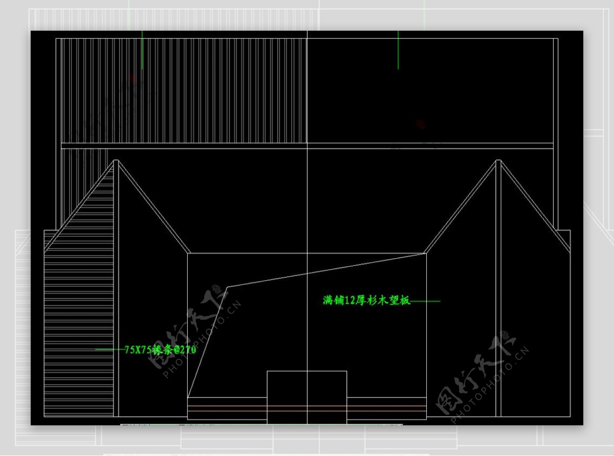 屋面椽条及望板布置图片素材-编号09967147-图行天下