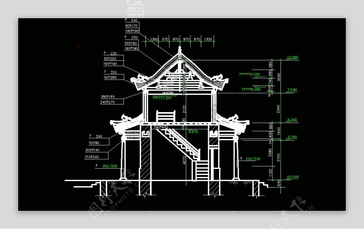 古建筑门檐图片