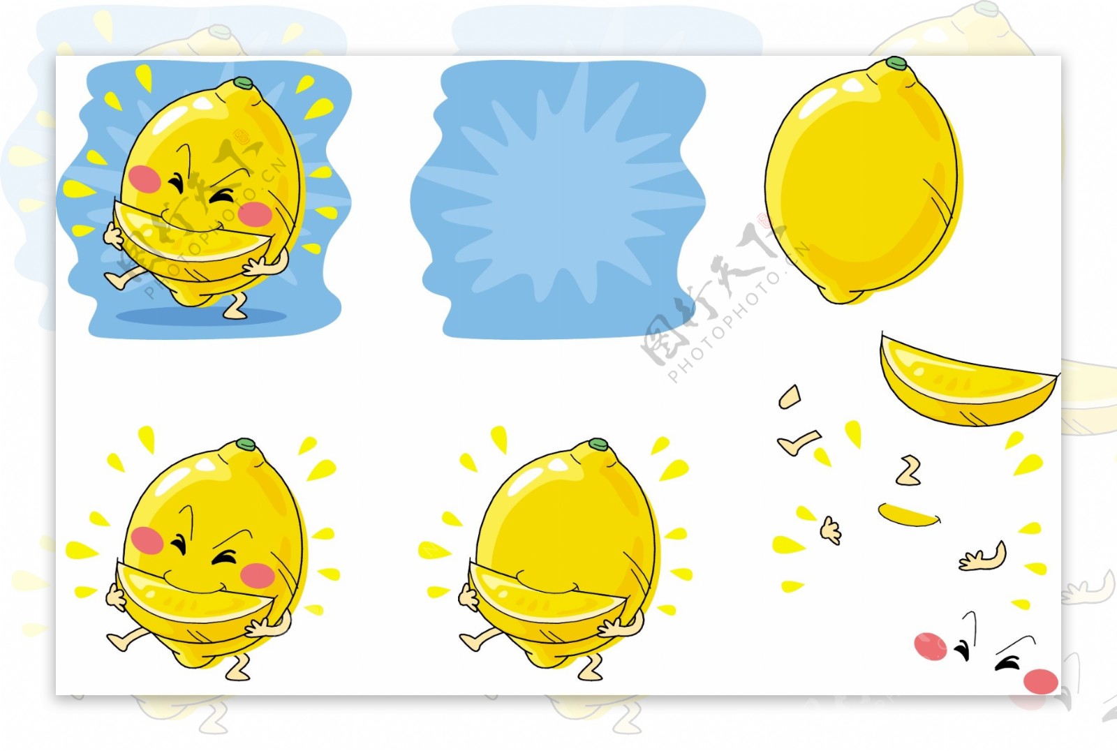 手绘水彩柠檬插画设计图__水果_生物世界_设计图库_昵图网nipic.com