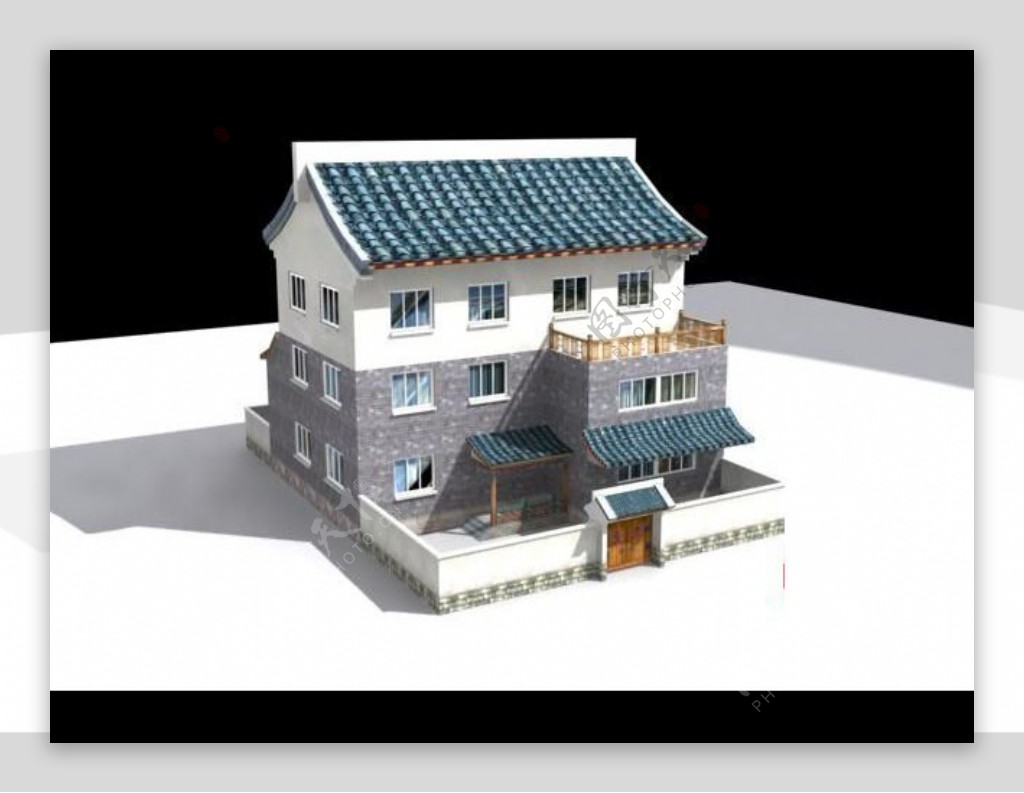 别墅模型贴图全图片