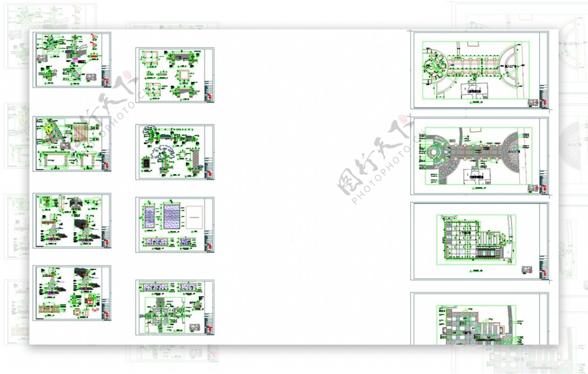 公园景观节点施工图图片