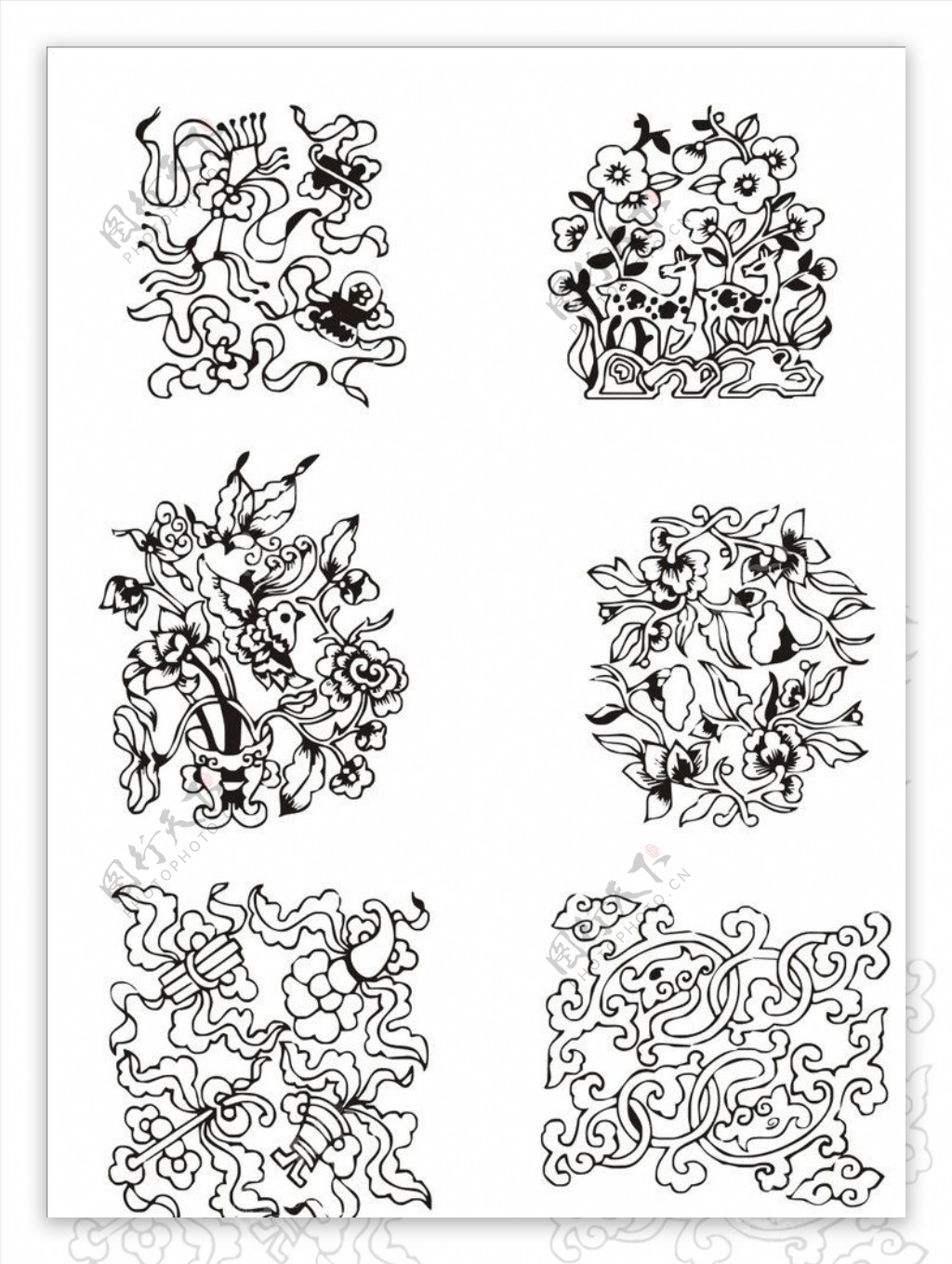 蒙古花卉纹图片