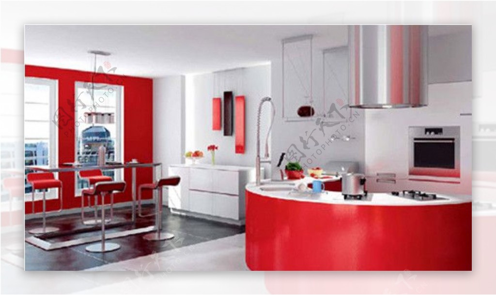 现代家居厨房3D模型图片