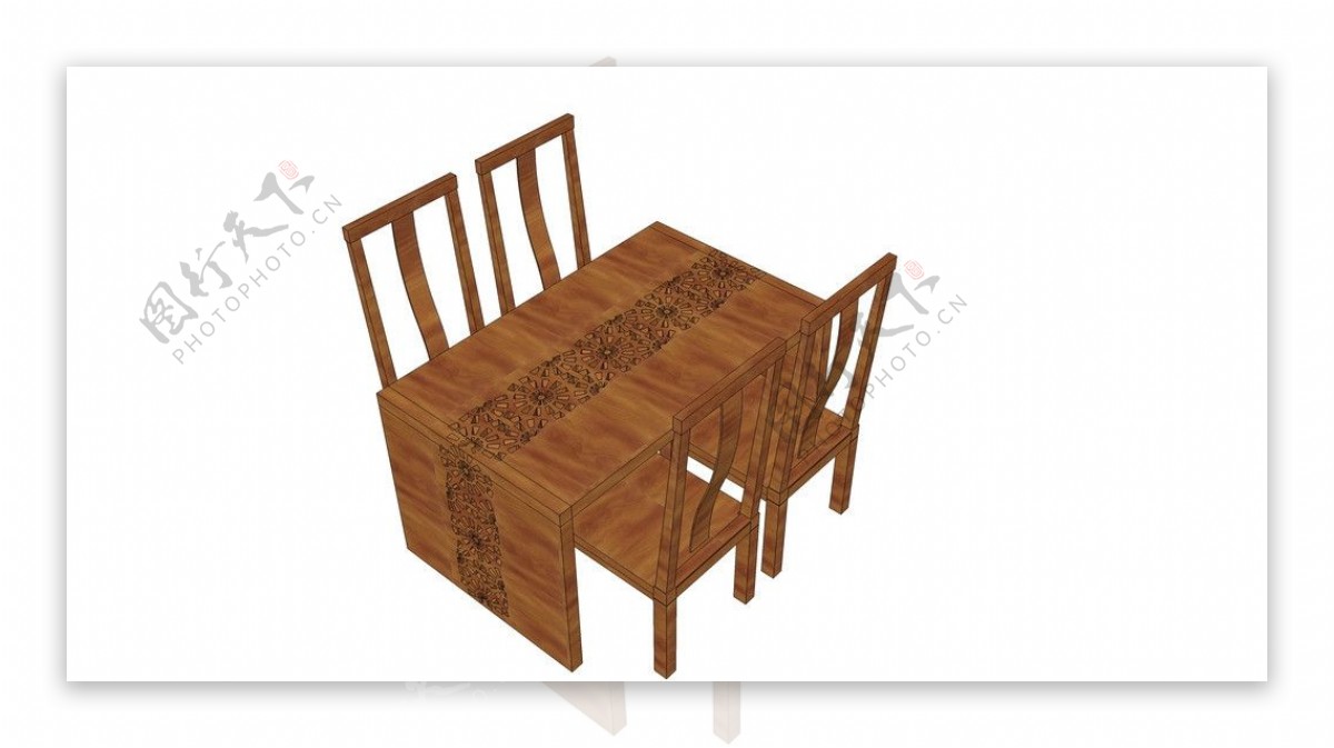 中式餐桌椅图片
