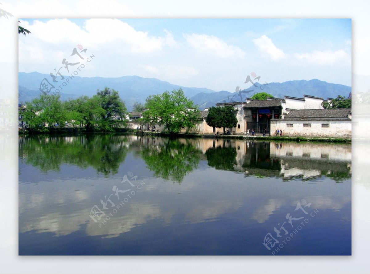 安徽宏村山水风景图片