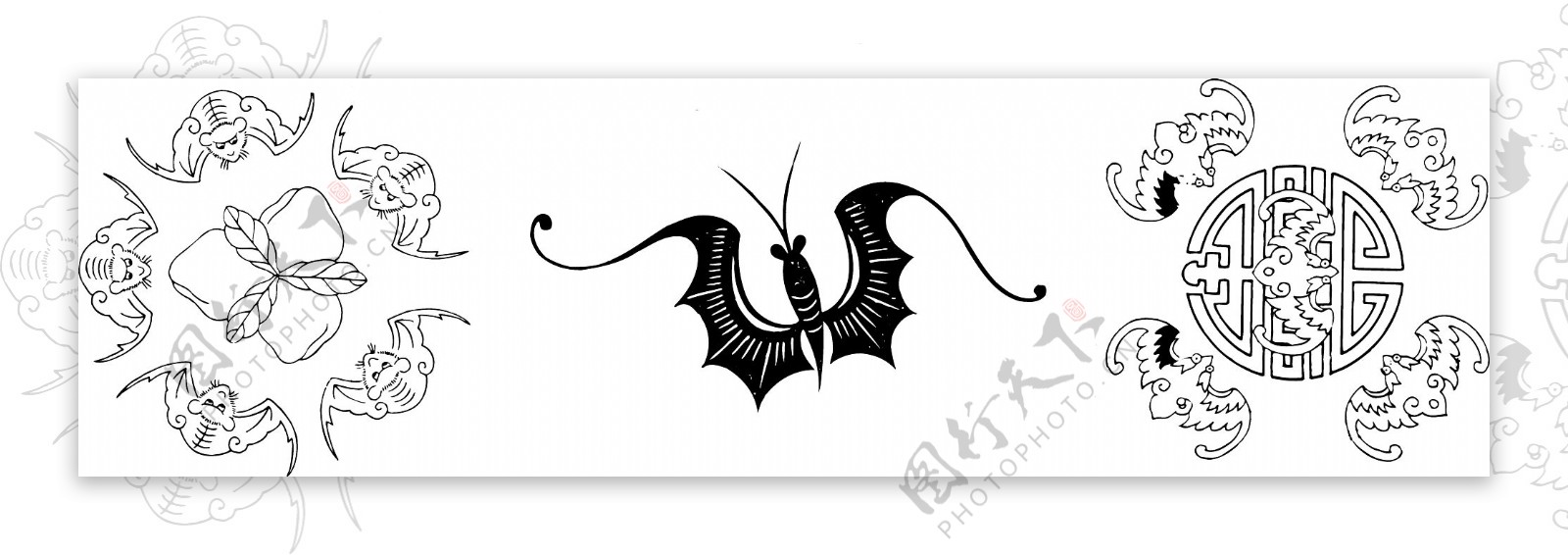 福寿蝙蝠纹样图片