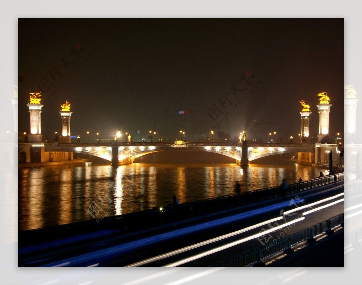 北安桥夜景图片