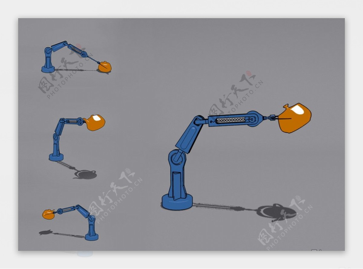 机械手臂3D模型动画图片