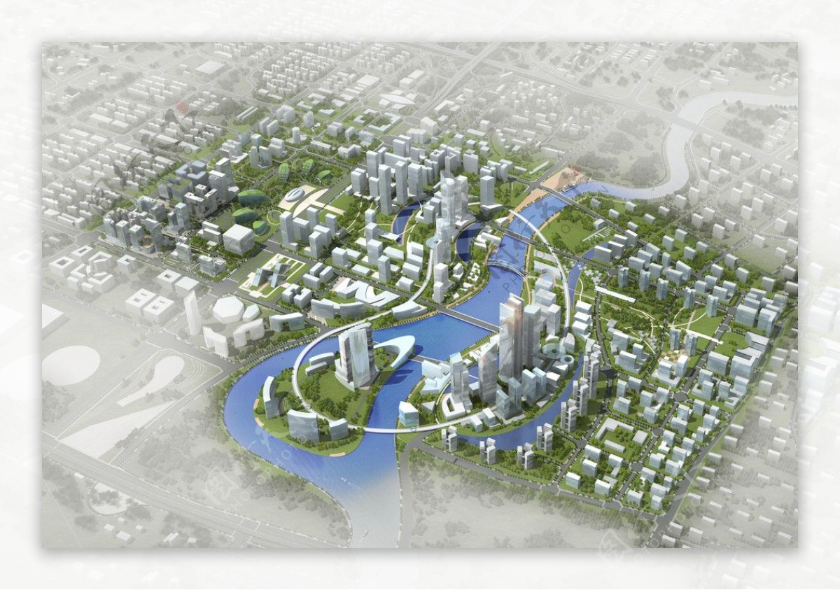 某城市滨水规划设计图片