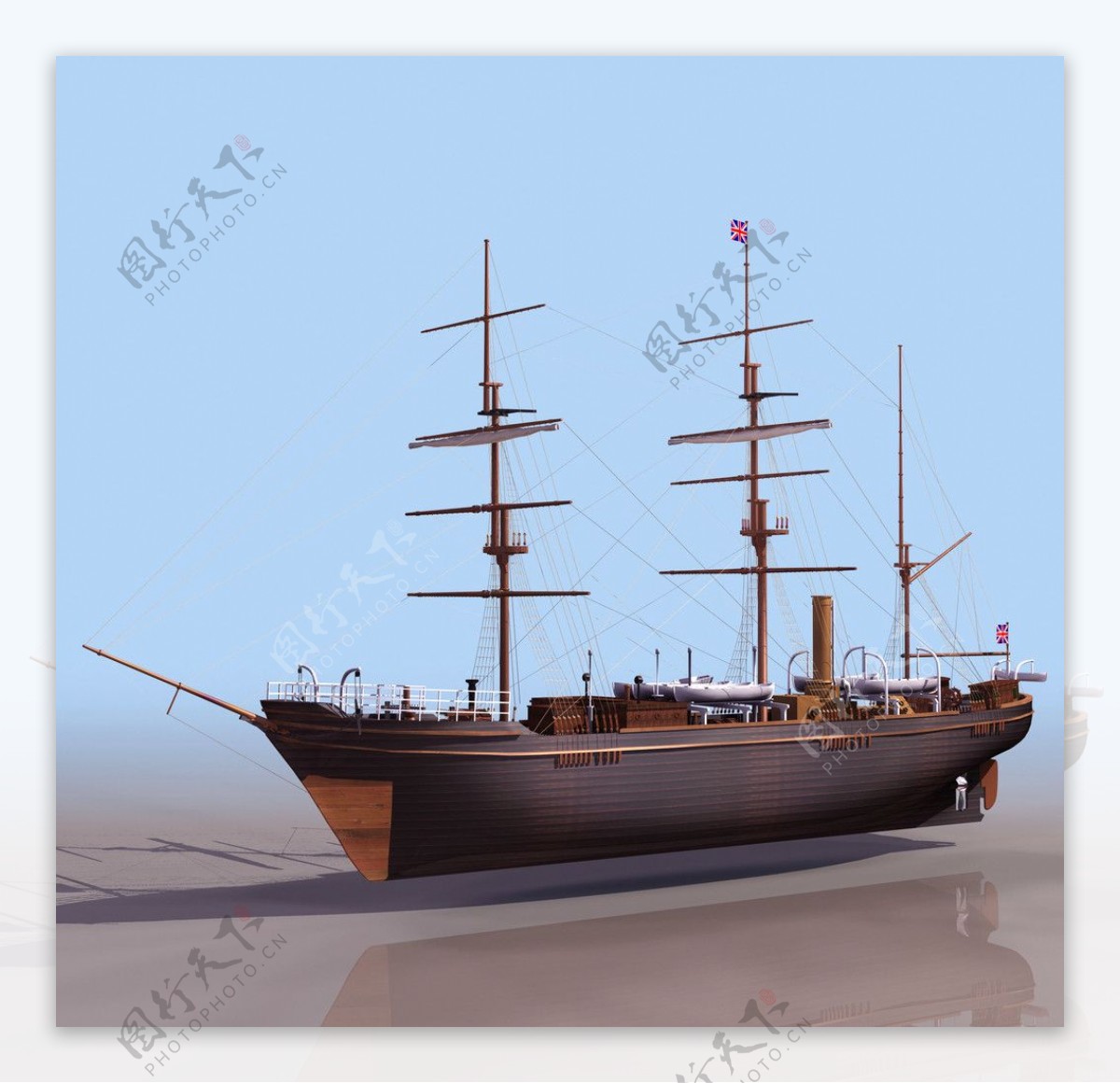 3D货船模型素材图片
