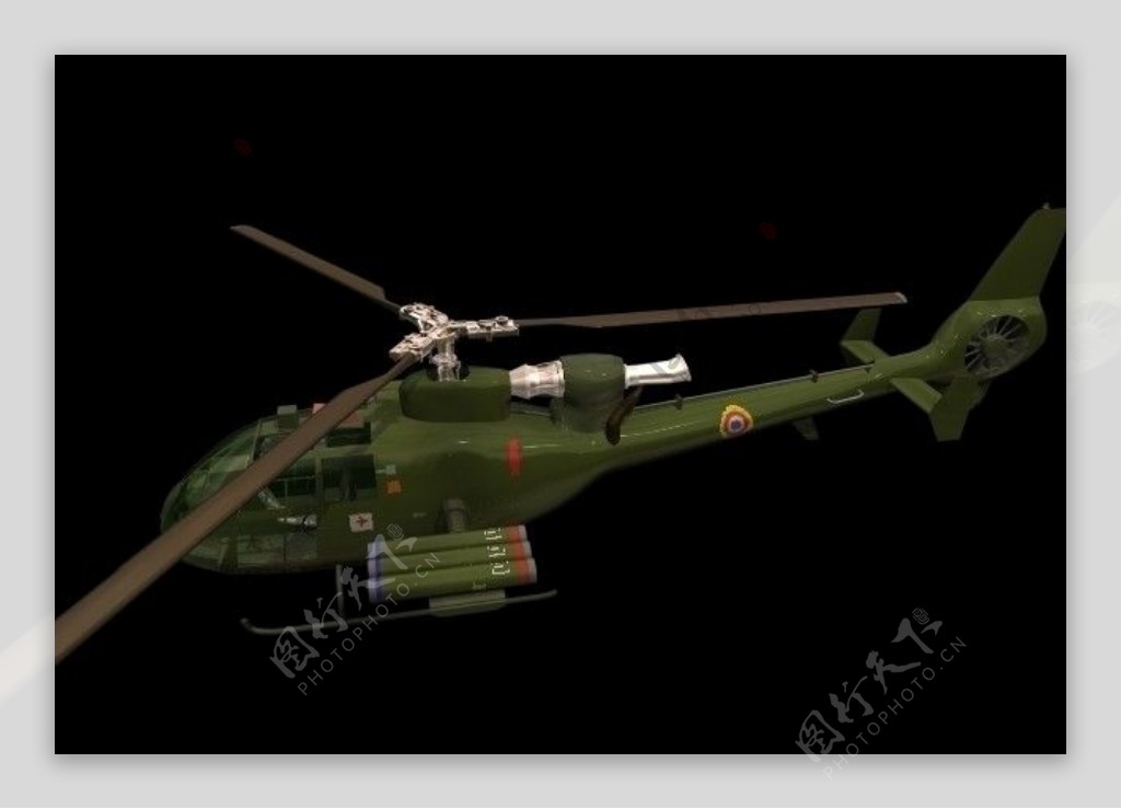 GAZELLE武装直升机3D模型图片