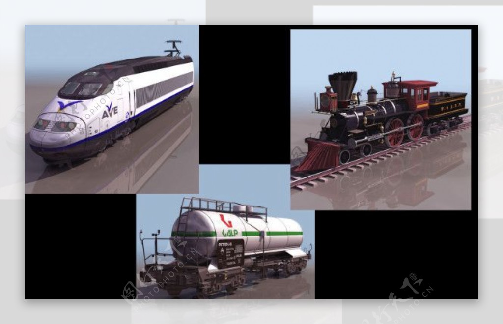 9款火车模型图片