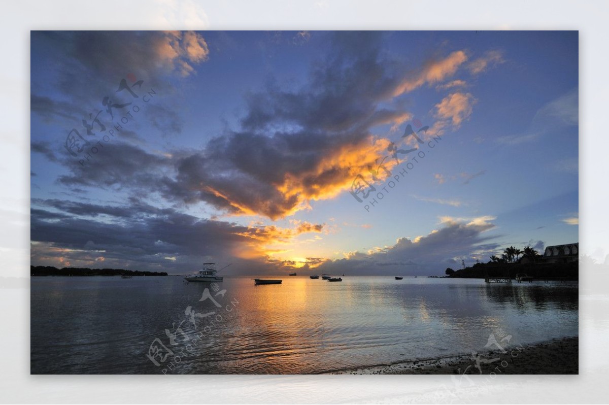 毛里求斯印度洋日出图片