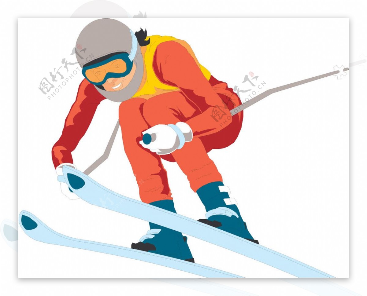 滑雪的运动员图片