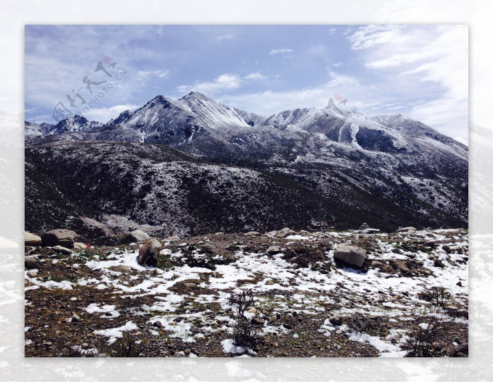 折多山雪山图片