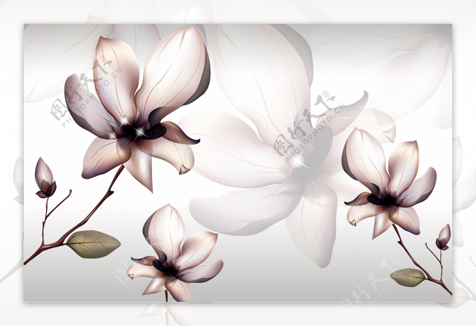 花卉背景装饰画图片