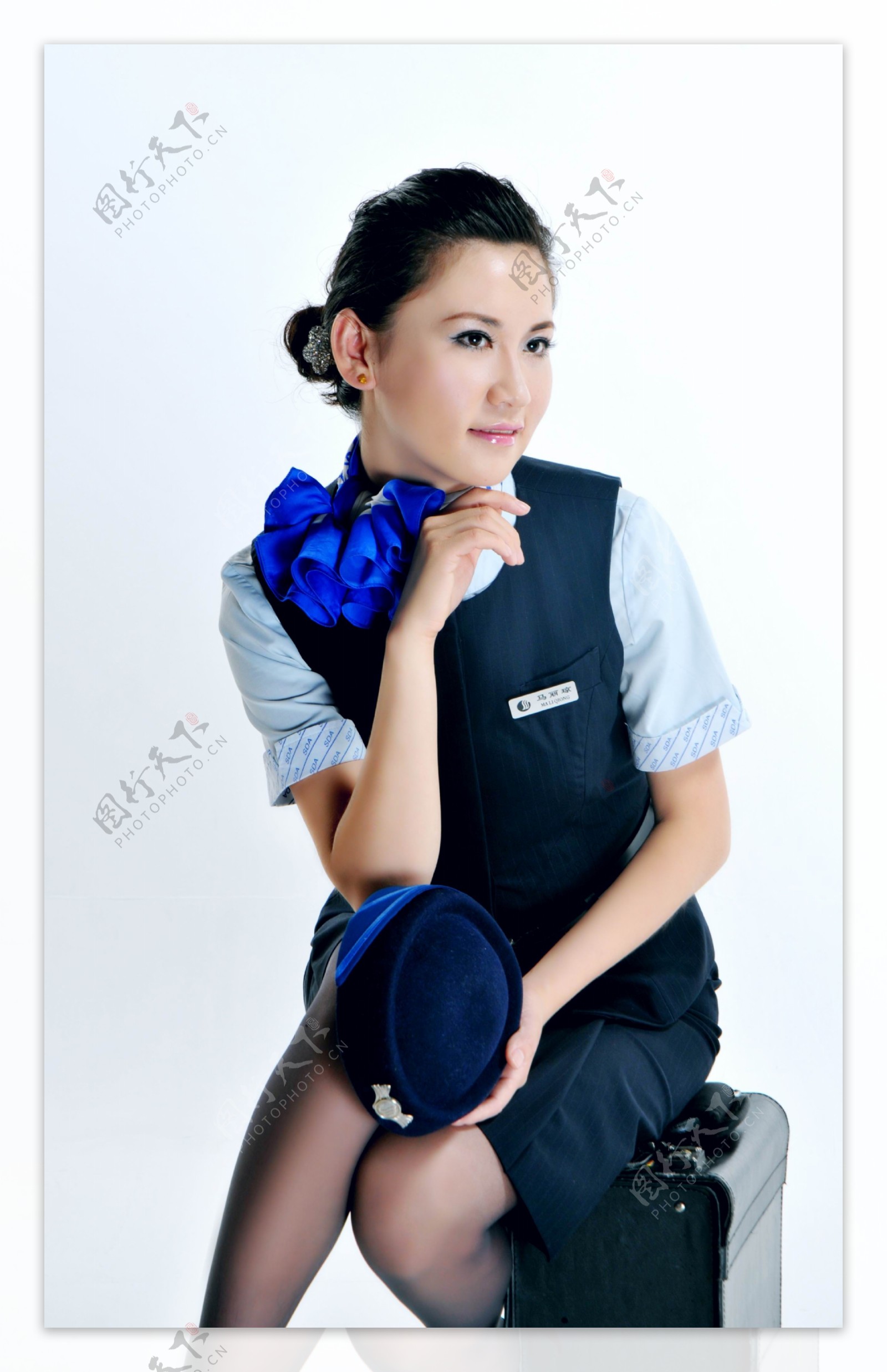 第093期：腿模雯雯的空姐制服show-SSA丝社