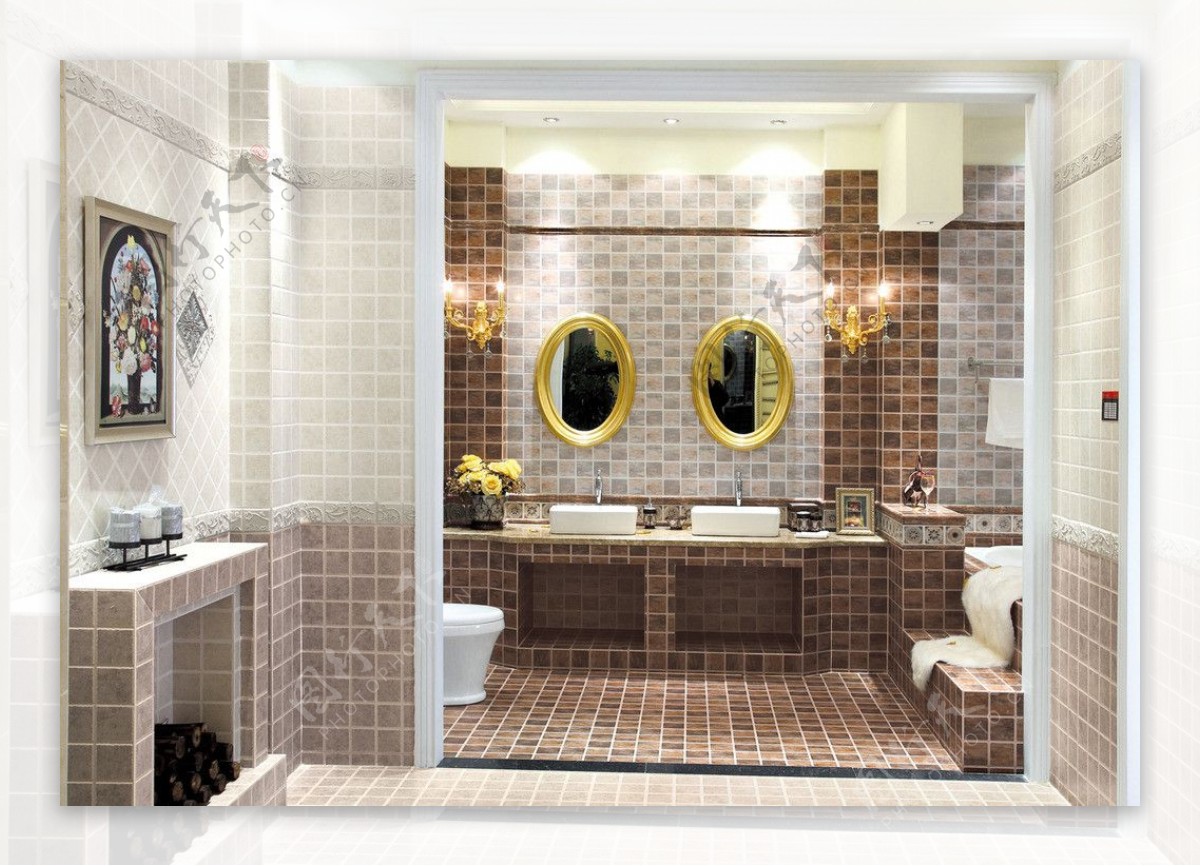 浴室瓷砖效果图图片
