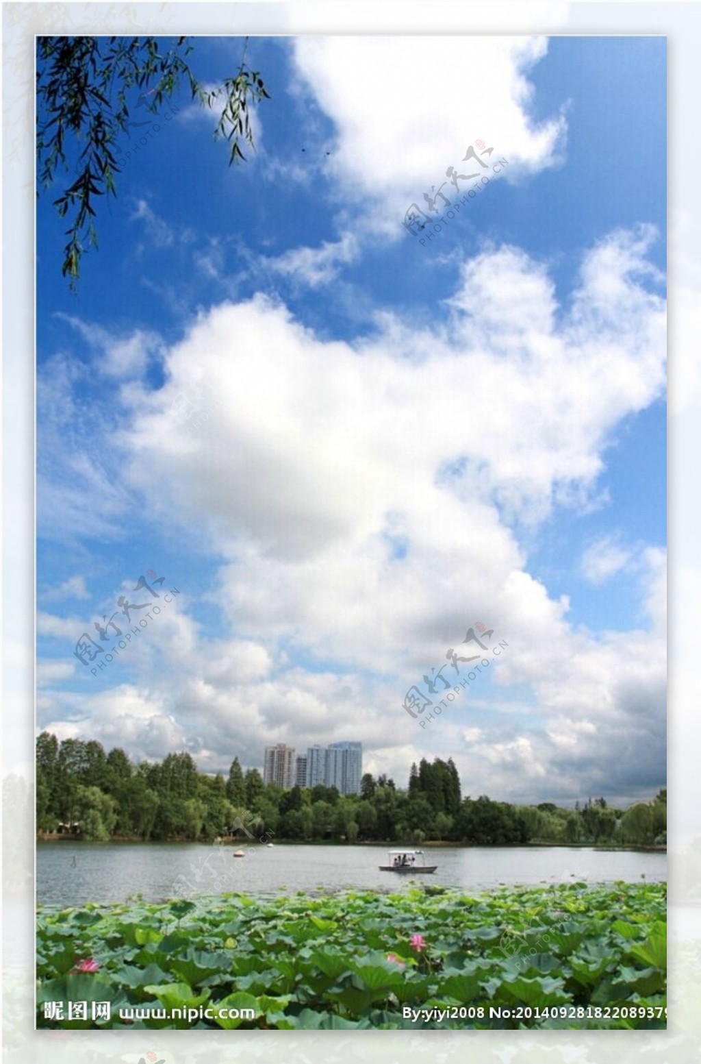 菱湖美景图片