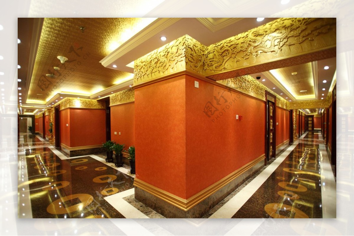 中式酒店长廊图片
