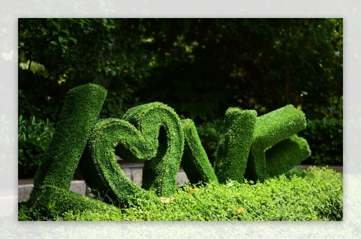 LOVE植物造型图片