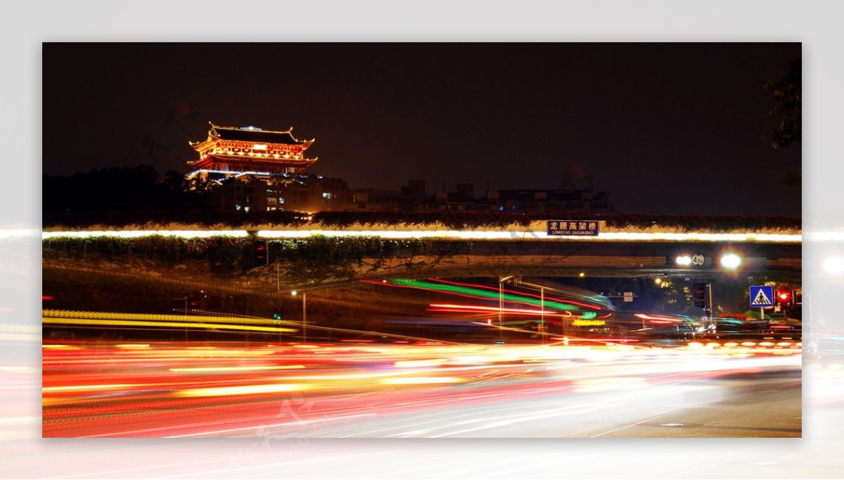 福州屏山镇海楼夜景图片