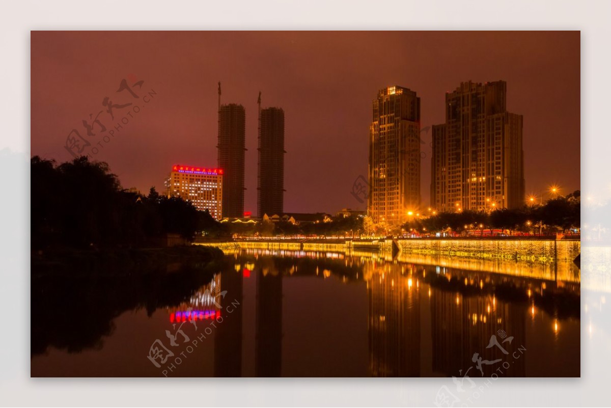 府南河夜景图片