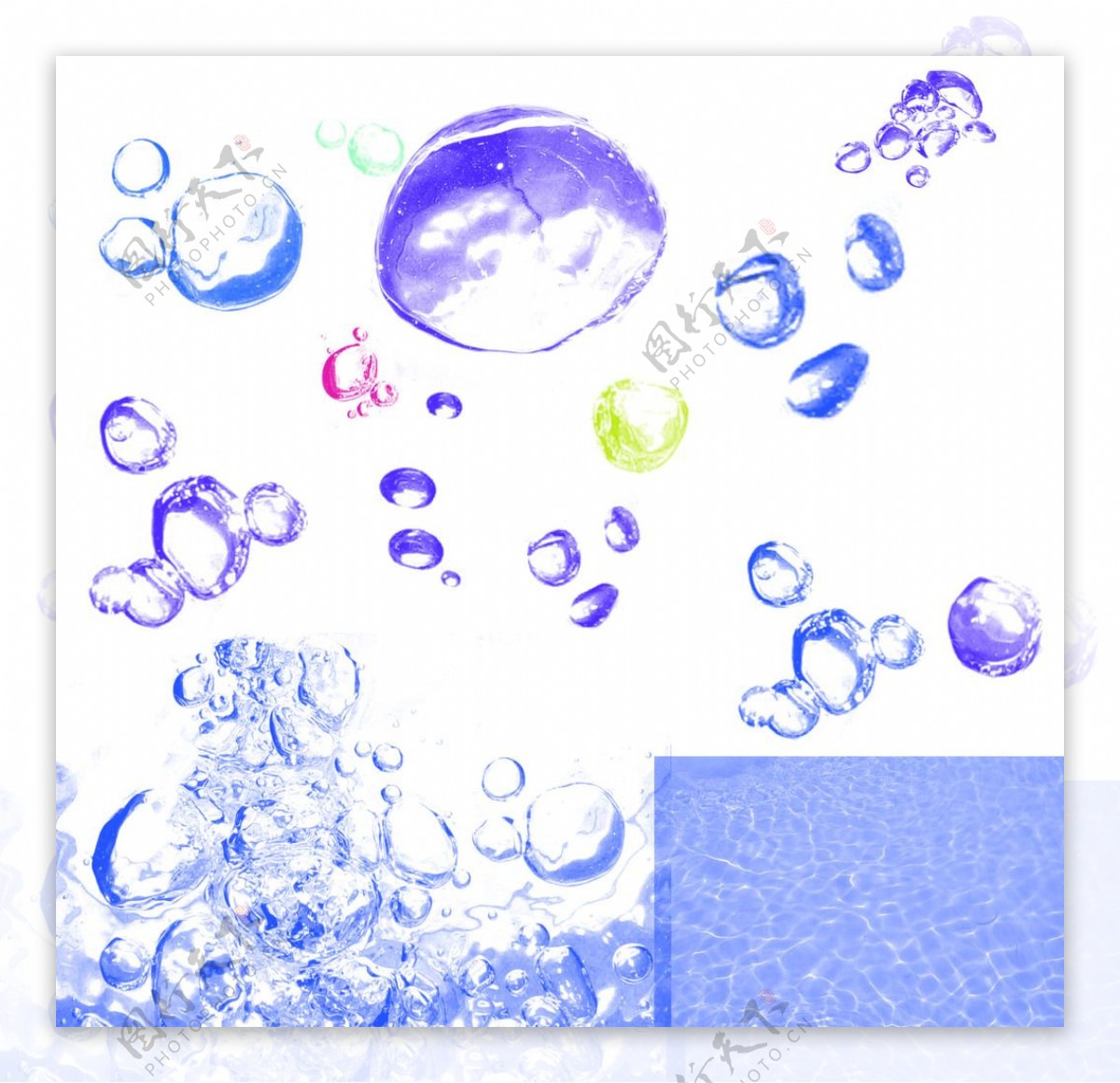 水泡素材图片