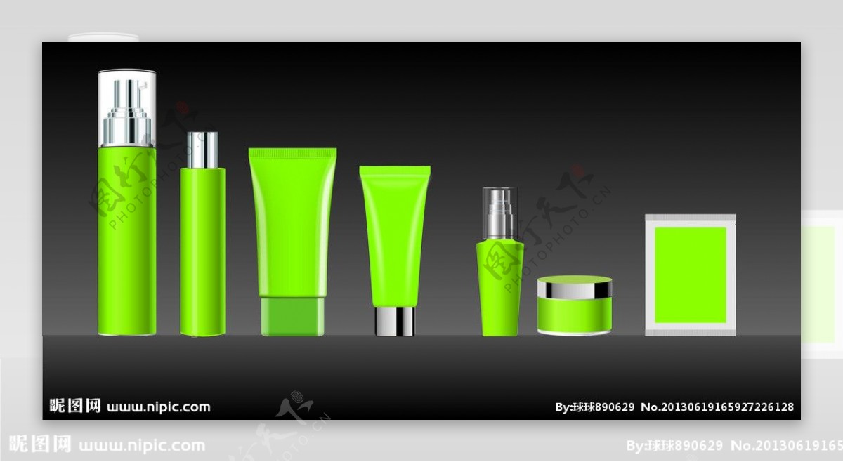 绿色瓶器套组图片