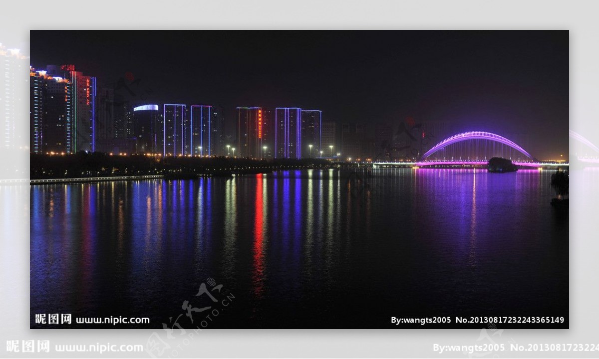 滨河东路南中环桥夜景图片