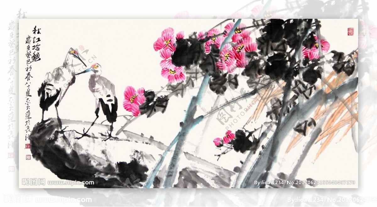 花鸟中国画图片
